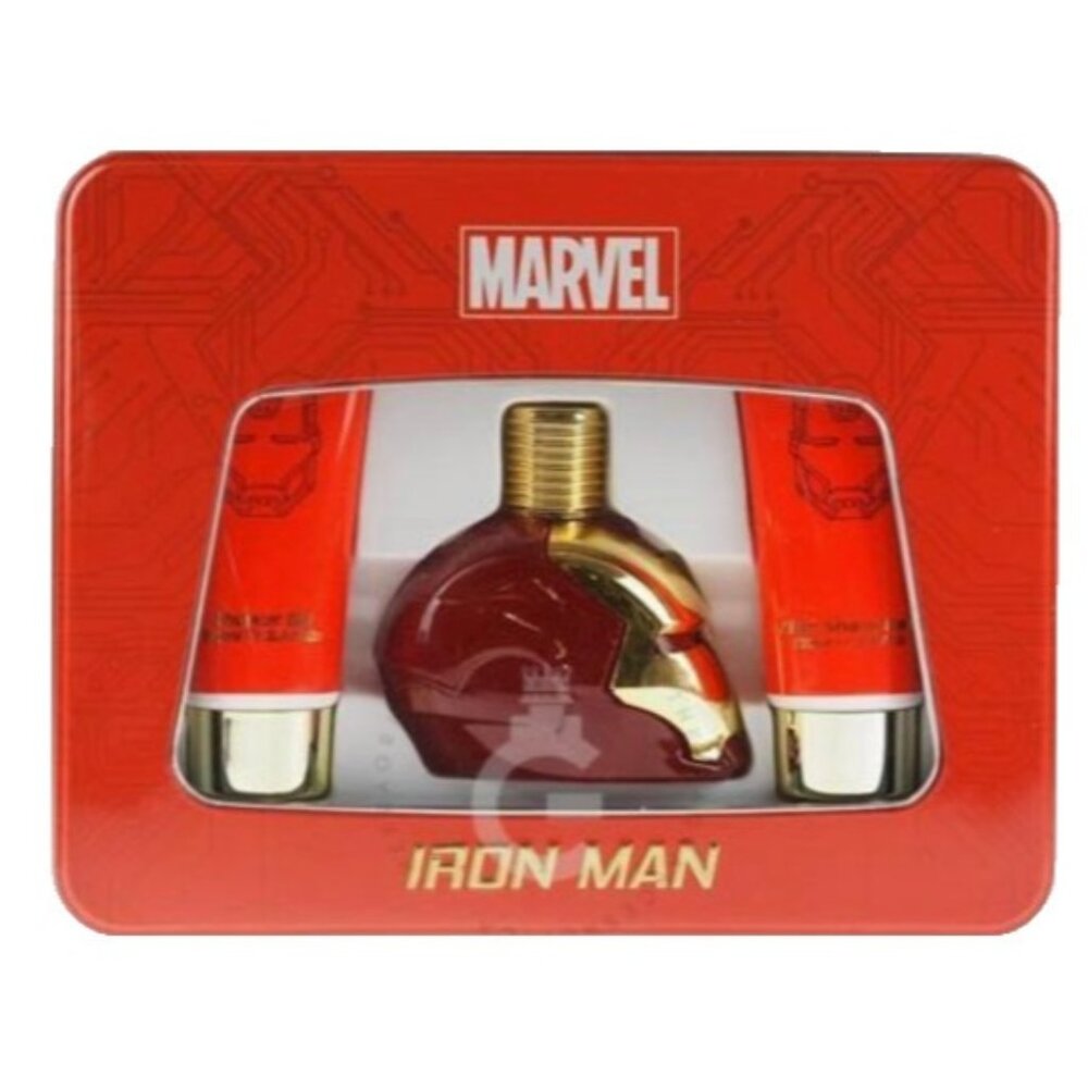 Marvel Iron Man 3-Piece Fragrance Gift Set EDT Shower Gel Aftershave Men NEW
